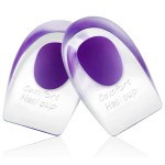 Heel Cups for Achilles Tendonitis & Plantar Fasciitis - 2 Pack Gel Shoe Inserts for Heel Pain Relief, Arch Support, for Women & Men