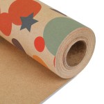 NESCCI Birthday Wrapping Paper,Gift Wrapping Paper Roll,Kraft Wrapping Paper-17 inch X 32.8 Feet Per roll,Colorful Dots Pattern For Boys Girls, Perfect For Birthday Party, Baby Shower