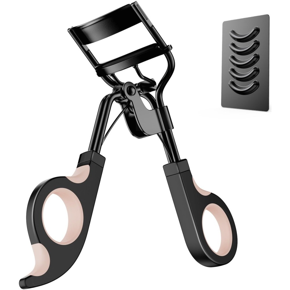 Kaasage Eyelash Curler with Pads, Lash Curler with 5 Extra Silicone Replacement Pads, Achieve Perfect Curls in 5 Seconds