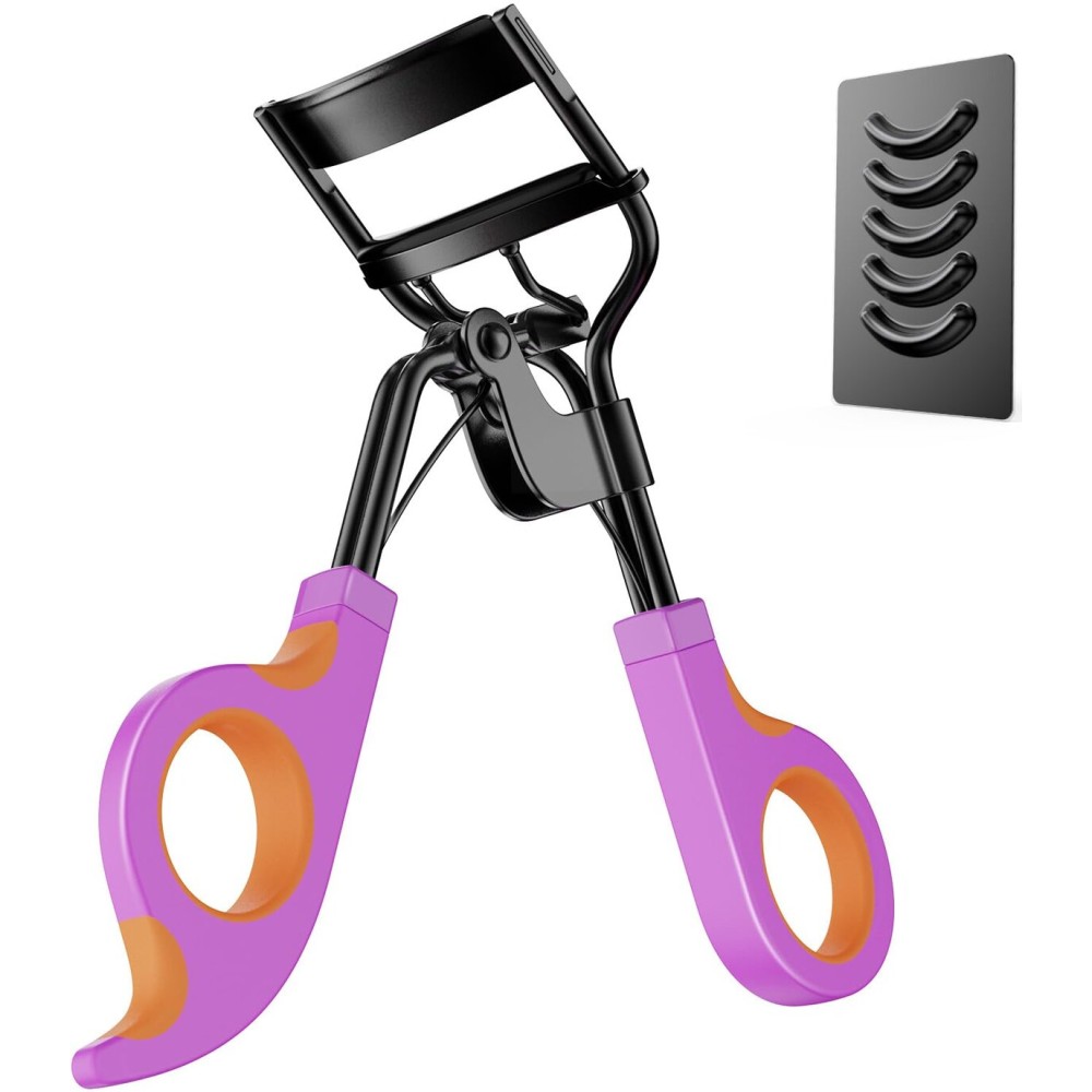 Kaasage Eyelash Curler with Pads, Lash Curler with 5 Extra Silicone Replacement Pads, Achieve Perfect Curls in 5 Seconds