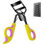 Kaasage Eyelash Curler with Pads, Lash Curler with 5 Extra Silicone Replacement Pads, Achieve Perfect Curls in 5 Seconds