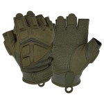 Seibertron Patented S.O.L.A.G 2.0 Half Finger Gloves - Touchscreen Tactical Gloves for Airsoft, Hunting, and Hiking Army Green M