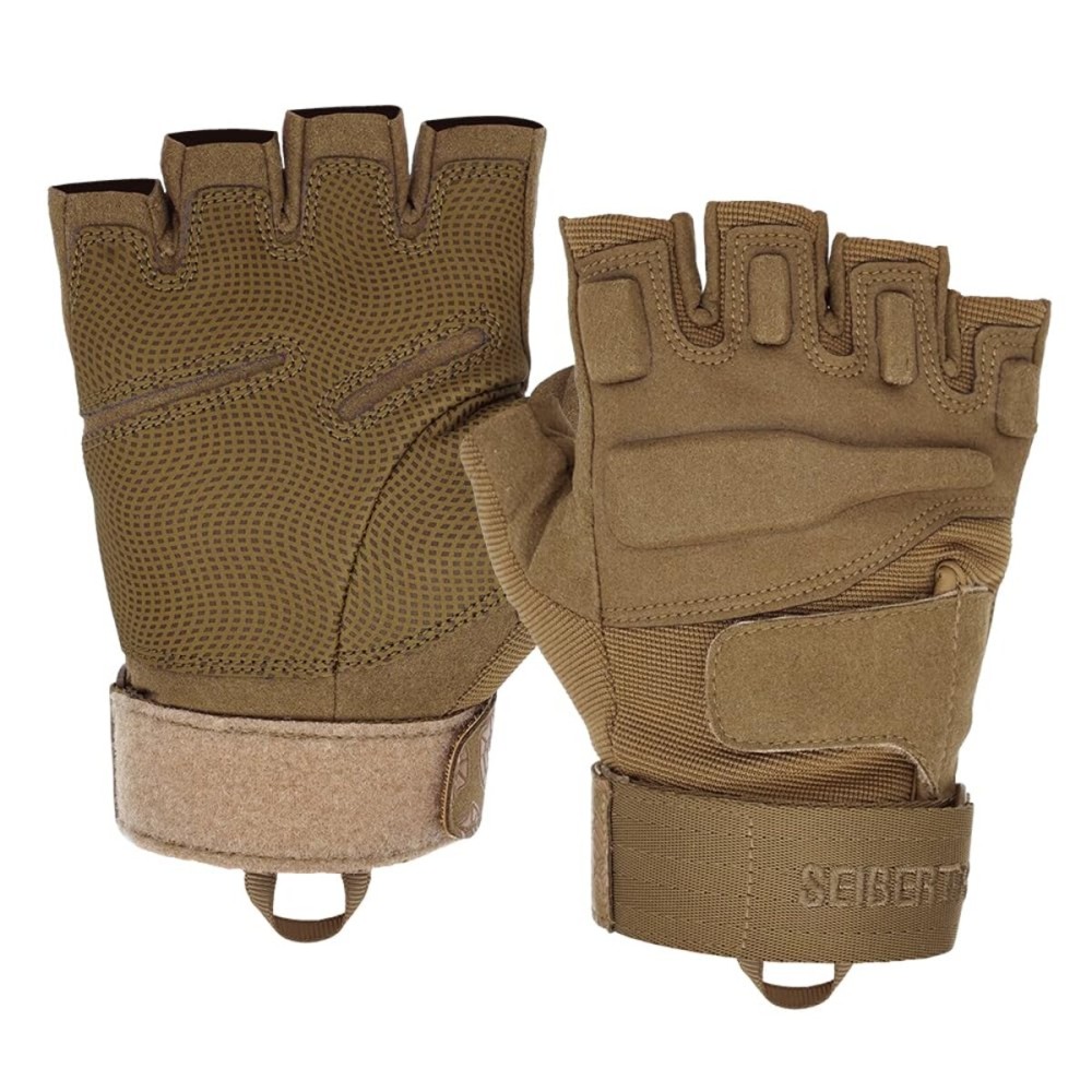 Seibertron S.O.L.A.G Youth Women Men Unisex XXS to XXL Fingerless/Half Finger Sports Outdoor Tactical Gloves Coyote L