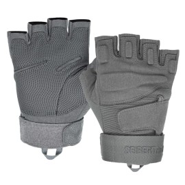 Seibertron S.O.L.A.G Youth Women Men Unisex XXS to XXL Fingerless/Half Finger Sports Outdoor Tactical Gloves Grey XXS