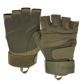 Seibertron S.O.L.A.G Youth Women Men Unisex XXS to XXL Fingerless/Half Finger Sports Outdoor Tactical Gloves Army Green XXS