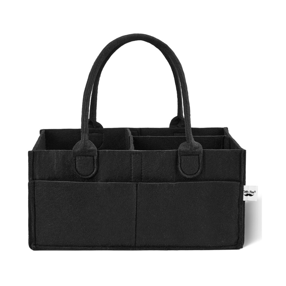 Mr. Pen Baby Diaper Caddy - Black Car Diaper Organizer, Portable Baby Caddy for Nursery & Changing Table