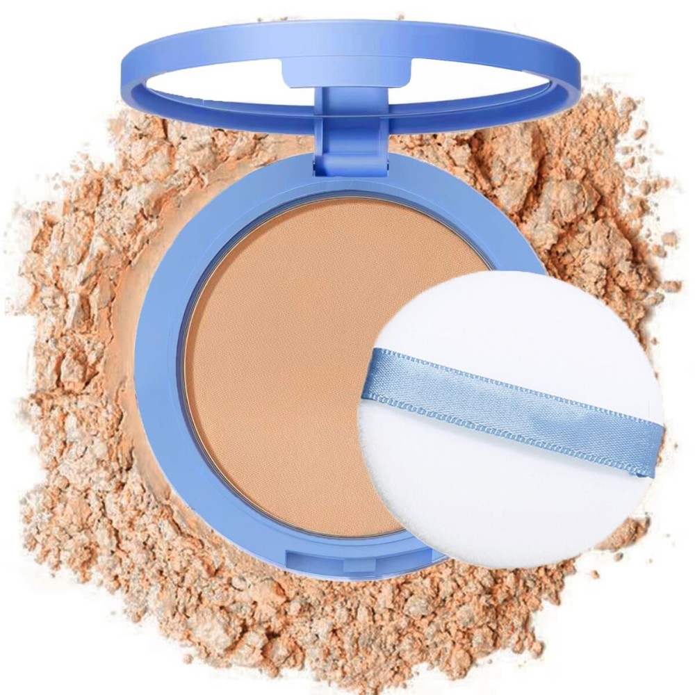 NAISSIYA Oil Control Face Pressed Powder,Matte Smooth Flawless Setting Powder Makeup,Waterproof Long Lasting Finishing Powder,Cruelty Free Lightweight Face Cosmetics,0.35Oz(PURE BEIGE)
