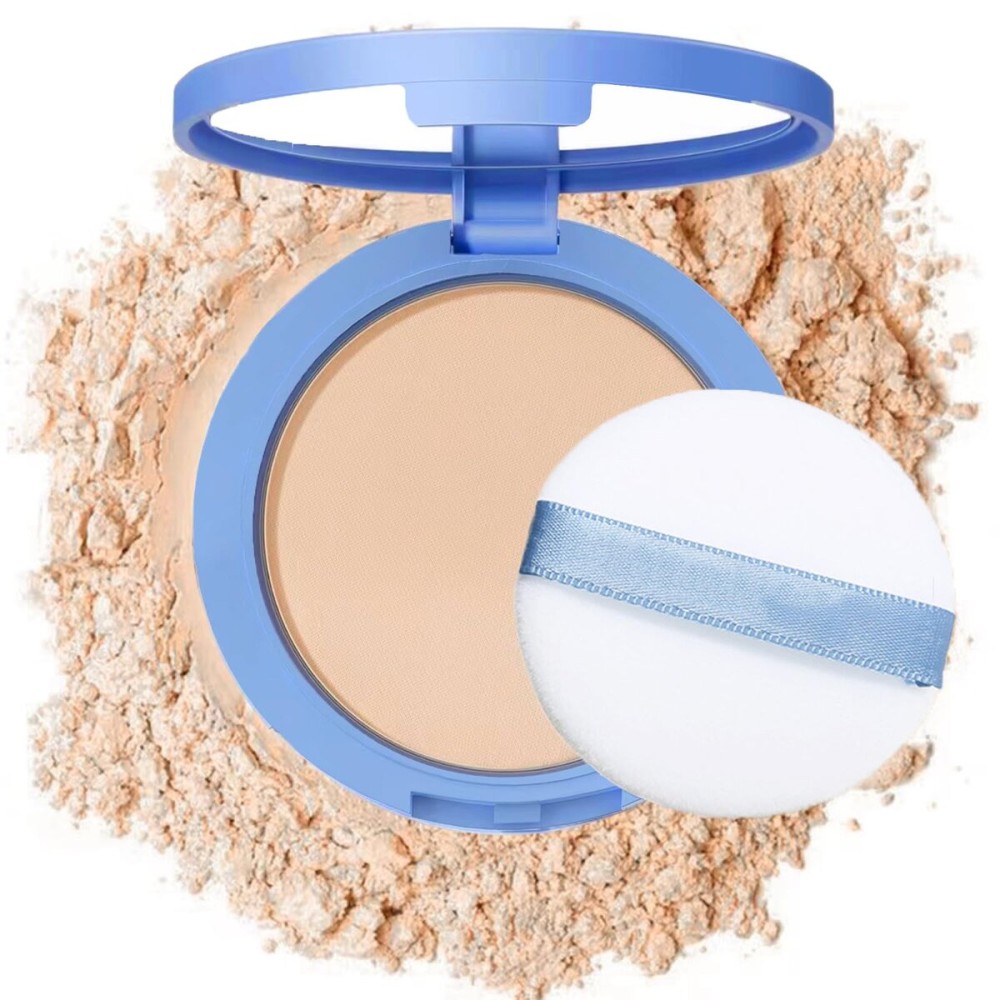NAISSIYA Oil Control Face Pressed Powder,Matte Smooth Flawless Setting Powder Makeup,Waterproof Long Lasting Finishing Powder,Cruelty Free Lightweight Face Cosmetics,0.35Oz (1-CLASSIC IVORY)