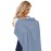 PPOGOO Muslin Nursing Cover for Baby Breastfeeding, Breathable Privacy Nursing Covers for Mom 100% Cotton Breastfeeding Cover with Rigid Hoop for Mother Nursing Apron (Sky Blue)