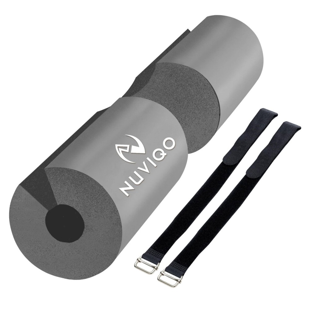 Barbell Pad Squat Pad for Lunges and Squats - Hip Thrust Pad for Standard and Olympic Bars - Provides Cushion to Neck and Shoulders While Training (GREY)