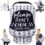 Metplus Breathable Car Seat Cover for Babies, Stretchy Nursing Cover for Breastfeeding, Multi Use Newborn Carrier/Stroller/Shopping Cart, Girl Boy Stroller Cover Gift