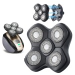 Universal 5 Blades Magnetic Head Shaver replacement Blades Compatible with FREEDOM BIRD shaver 5 blade head shaver replacement heads