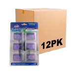 Clorox Fraganzia Adhesive Air Freshening Gels in Lavender with Eucalyptus | No-Plug, Battery-Free Air Freshener for Garbage Cans & More, Air Freshener Units, 6 Count - 12 Pack