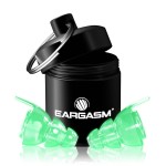 Eargasm Afterglow High Fidelity Earplugs - Reusable Glow-in-The-Dark Noise Reduction Hearing Protection Ear-Plugs with Carrying Case for Concerts, Festivals, Raves, Musicians, Live Music, Sports