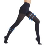 AMZAM Medical Compression Pantyhose for Women & Men, Closed Toe 15-20 mmHg Graduated Compression Stockings Waist High Support Leggings, Support Hose for Varicose Veins, Post Surgery, Navy Blue 3XL