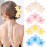 ANBALA 4PCS Flower Matte Claw Clips for Thick Hair - Large Plumeria Hair Accessories for Women, Summer Beach Hair Clips (Colorful)