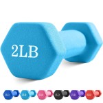 Portzon Weights Dumbbells with Neoprene Coating, 1LB-3LB Anti-Roll, Anti-Slip, Hexagonal Home Fitness Equipment for Shoulder,Neck, and Hand Training for Seniors over 55 old