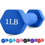 Portzon Weights Dumbbells with Neoprene Coating, 1LB-3LB Anti-Roll, Anti-Slip, Hexagonal Home Fitness Equipment for Shoulder,Neck, and Hand Training for Seniors over 55 old