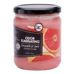 Grapefruit Zest Odor Eliminating Highly Fragranced Candle - Eliminates 95% of Pet, Smoke, Food, and Other Smells Quickly - Up to 80 Hour Burn time - 12 Ounce Premium Soy Blend