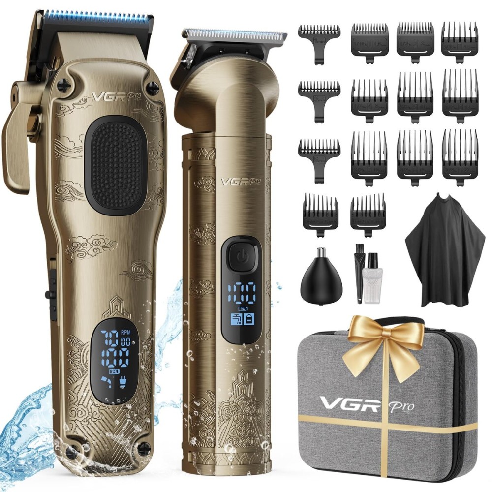 Vgrpro Hair Clippers for Men Professional, Cordless Hair Clippers for Hair Cutting, Mens Clippers and Trimmers Set, Electric Hair Trimmer for Men with Package Case