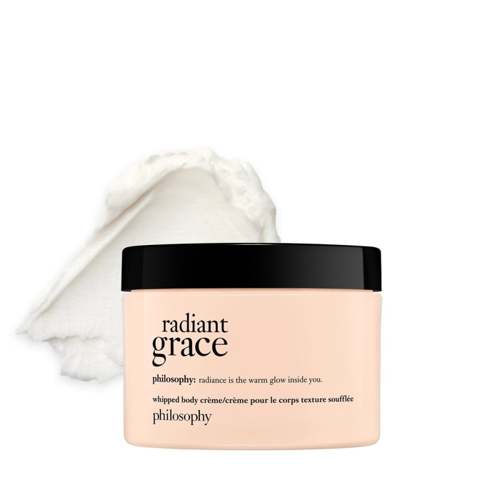 philosophy radiant grace whipped body crme - luxury scented body lotion - with notes of jasmine, black cherry & sandalwood - 8 fl oz