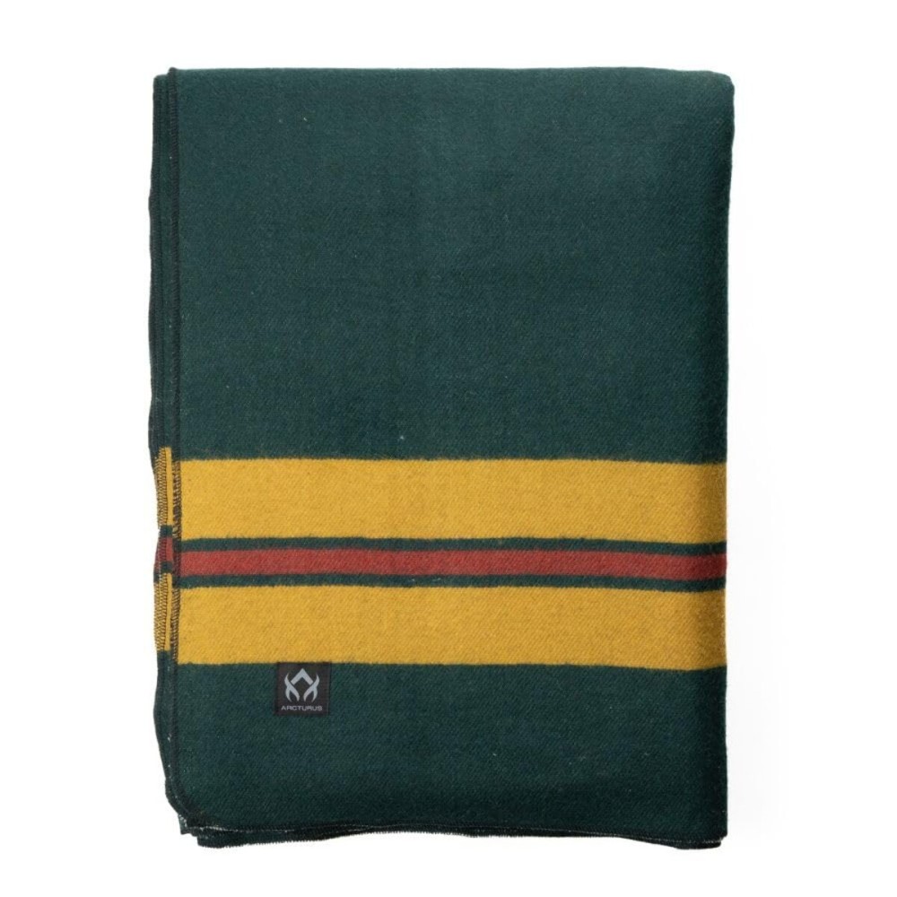 Arcturus Rainier Wool Blanket - 4.5lbs Warm, Heavy, Washable, Large | Great for Camping, Outdoors, Survival & Emergency Kits (Fort Vancouver)