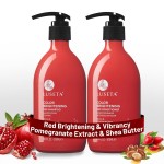 Luseta Red Hair Shampoo & Conditioner Set for Color Treated, Sulfate and Paraben Free for Copper Brightening, Strengthening Follicles With Pomegranate Extract 2 x 16.9oz