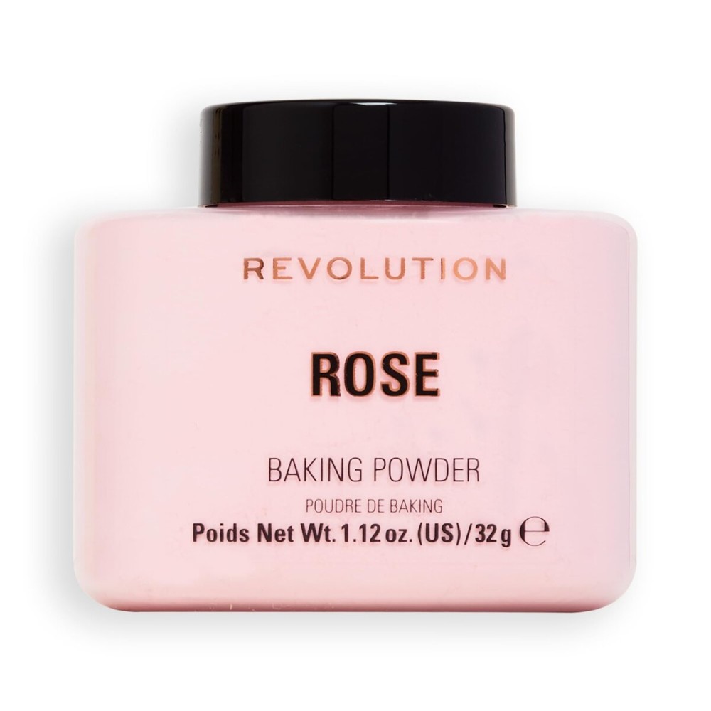 Revolution Beauty London, Loose Baking Powder, Makeup Setting Powder, Long-Lasting Coverage, Mattifies & Reduces Shine, Rose, 1.12 oz