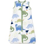 TotAha Dinosaur Toddler Sleep Sack 2T-3T-4T, 0.5 TOG Summer Light Sleeping Sacks, Soft Wearable Blanket Baby Sleep Bag with 2-way Zipper, X-Large