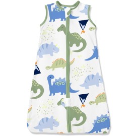TotAha Dinosaur Toddler Sleep Sack 2T-3T-4T, 0.5 TOG Summer Light Sleeping Sacks, Soft Wearable Blanket Baby Sleep Bag with 2-way Zipper, X-Large