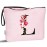Vavabox A-Z Personalized Makeup Bag, Birthday Gifts for Women Mom, Gifts for Best Friend, Bride Bridesmaid Cosmetic bag (L, Pink)