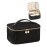 Prite Makeup Bag Portable Cosmetic Organizer with Brush Holder Waterproof Travel Toiletry Bag for Women with Handle and Divider (Black Rhombus)
