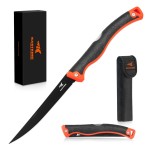 KastKing Folding Fillet/Fishing/Camping/Hunting Knife, Razor Sharp G4116 German Stainless-Steel Blade, Non-Slip Handles, 13  inch overall Length, only 7  inch folded, Includes Sheath