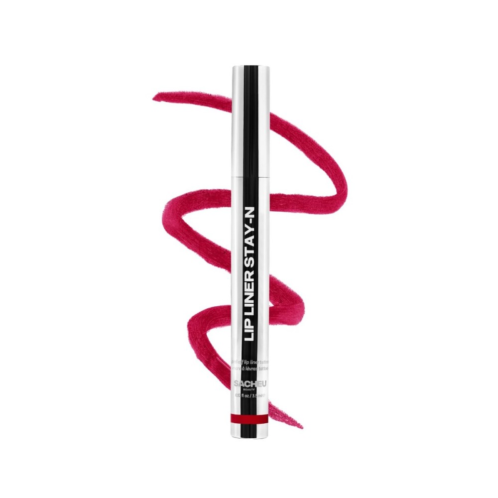 Sacheu Lip Liner STAY-N Peel Off Lip Stain - Long Lasting Waterproof Lip Tint with Hyaluronic Acid & Vitamin E - Transfer Proof Matte Finish, Vegan & Cruelty-Free (getREDy)