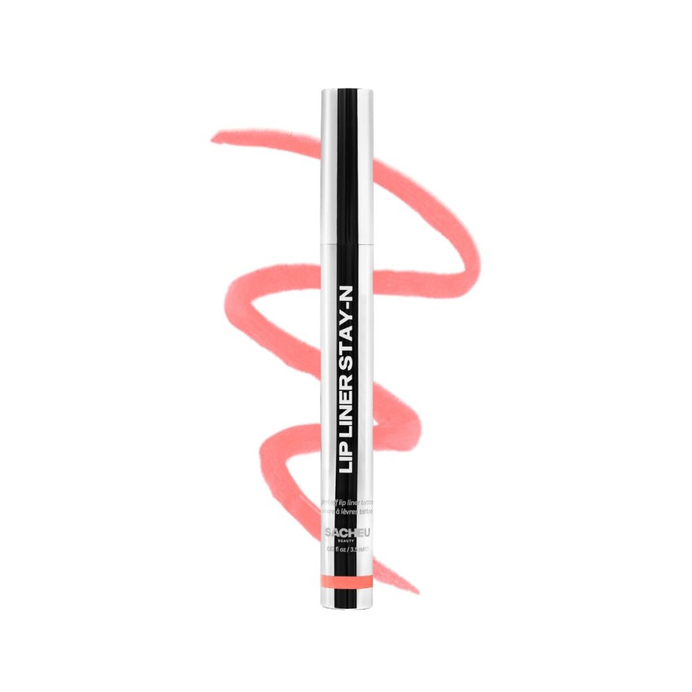 Sacheu Lip Liner STAY-N Peel Off Lip Stain - Long Lasting Waterproof Lip Tint with Hyaluronic Acid & Vitamin E - Transfer Proof Matte Finish, Vegan & Cruelty-Free (COREal)
