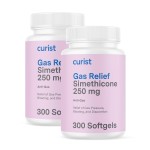 Curist Gas Relief Simethicone 2 Pack - 250 mg Softgels (600 Count) Digestive Relief, Bloating Relief & Anti Flatulence Gas Pills for Adults aids Gas and Bloating Relief (600 Softgels)