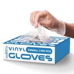 ProHeal Vinyl Disposable Gloves X Small - 100 Clear Food Safe Cooking and Household Cleaning Gloves - Powder Free and Latex Free Kitchen Glove for Meal Prep and Food Service
