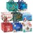 YANGTE 32 Pack Christmas Gift Bags with Handles, Large Non-Woven Tote Bags for Wrapping Xmas Party Favors, 12.8x9.8x6.7