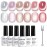 RARJSM Cat Eye Gel Nail Polish Set 6 Pcs Magnetic Sparkle Diamond Glitter Nude Pink Light Purple Red Silver Sheer Pink Velvet Ice Jelly Gel Polish with Magnet Stick UV LED Curing Requires Soak Off
