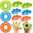 FitBeast Hand Grip Strengthener, Finger Exerciser, Forearm Strengthener Kit - 9 Pack, Targeted Hand & Forearm Strength, Relief & Recovery Kit (Orange)