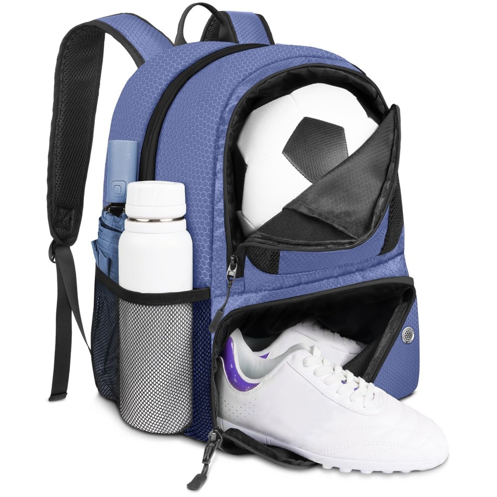 YOREPEK Soccer Backpack, Lightweight Soccer Bag with Ball Holder for Mens Womens, Water resistant Sport Equipment Bags Fit Basketball Volleyball Football Accessories to Match Training