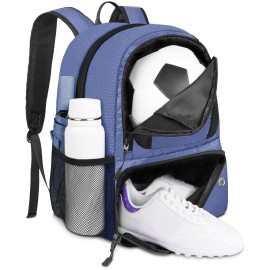 YOREPEK Soccer Backpack, Lightweight Soccer Bag with Ball Holder for Mens Womens, Water resistant Sport Equipment Bags Fit Basketball Volleyball Football Accessories to Match Training