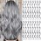TOFAFA 16 Pcs Colored Hair Extensions Curly Wavy Clip in Synthetic Hair Extensions,Colorful Sliver Gray Highlights Hairpiece Streak for Girls Women Kids Christmas Cosplay Party Gift(Grey)