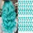 TOFAFA 16 Pcs Colored Hair Extensions Curly Wavy Clip in Synthetic Hair Extensions,Colorful Party Highlights Hairpiece Streak for Girls Women Kids(Teal Blue)