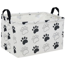 Essme Rectangular Dog Basket,Kids Storage Basket with Handles for Room Decor, Dog Bins,Puppy Storage BinDog Paw