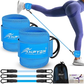 HPYGN Ankle Resistance Bands, Ankle Band for Working Out with Cuffs, Ankle Resistance Band for Leg, Booty Workout Equipment for Kickbacks Hip Fitness Training, Glutes Butt Exercise Equipment for Women