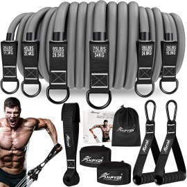HPYGN Resistance Bands for Working Out, 360lbs Heavy Duty Resistance Bands with Handles, Fitness Band, Workout Bands Men, Weight Bands Set for Muscle Training, Strength, Slim, Yoga, Home Gym Equipment