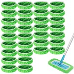 Reusable Dry Sweeping Cloths Microfiber Wet Mop Pads Compatible with Swiffer Sweeper Mop Replacement Sweeping Mopping pad Refills for Hardwood Surface Floor Cleaning (32)