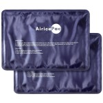 AiricePac Ice Packs for Injuries Reusable,10x 14 Gel Cold Pack for Knee Neck Shoulder Ankle Elbow Hip Back Pain Relief, Cold Compress Therapy for Swelling, Bruises, Surgery, Blue, 2 Pack