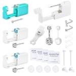 QWALIT Ear Piercing Kit Nose Piercing Kit Belly Button Piercing Kit Ear Piercing Gun Kit Belly Piercing Kit Disposable Earring Piercing Kit Self Piercing Kit at Home